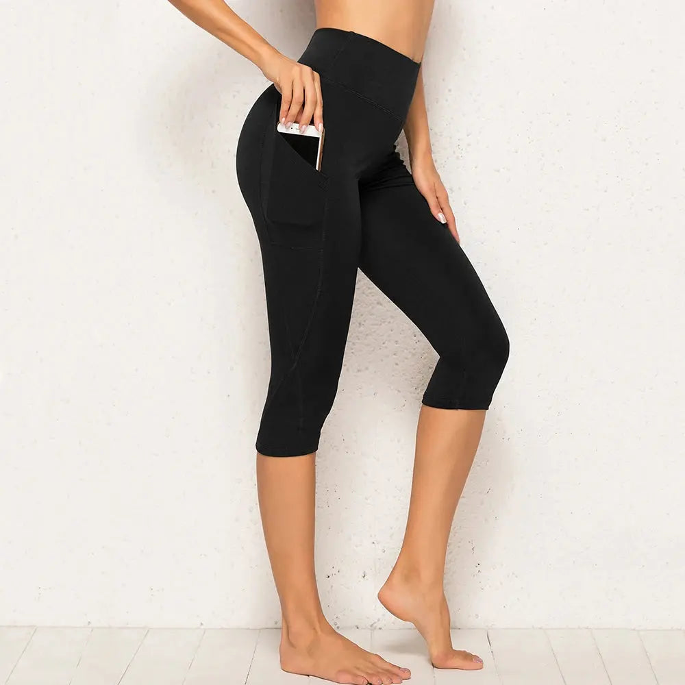 3/4 Yoga Pants Casual Women Calf-length Pants Sport Capri Pant Women Fitness Yoga leggings High Waist Gym Black Leggins Natalia Home Fashion Natalia Home Fashion