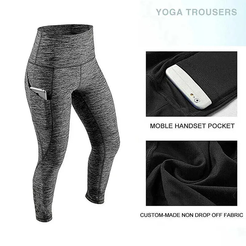 3/4 Yoga Pants Casual Women Calf-length Pants Sport Capri Pant Women Fitness Yoga leggings High Waist Gym Black Leggins Natalia Home Fashion Natalia Home Fashion