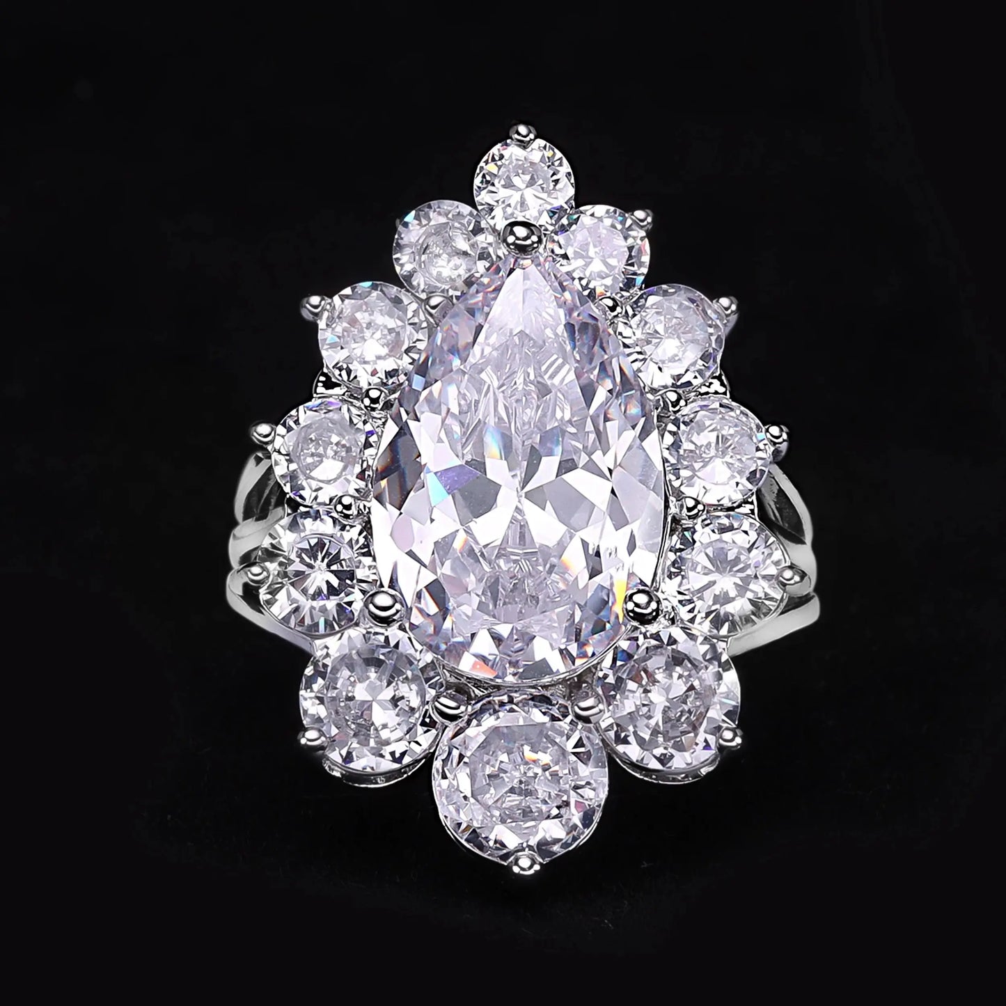 4-piece cubic zirconia bridal jewelry set, crystal wedding jewelry set Natalia Home Fashion Natalia Home Fashion