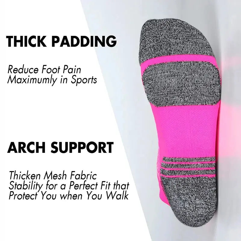 5 Pairs Performance Athletic Ankle Socks for Women Ankle Support Low Cut Soft Tab Marathon Running Compression Socks Natalia Home Fashion Natalia Home Fashion