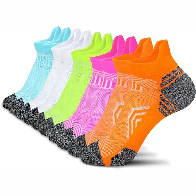 5 Pairs Performance Athletic Ankle Socks for Women Ankle Support Low Cut Soft Tab Marathon Running Compression Socks Natalia Home Fashion Mix-Color-3-EU-35-44 Natalia Home Fashion