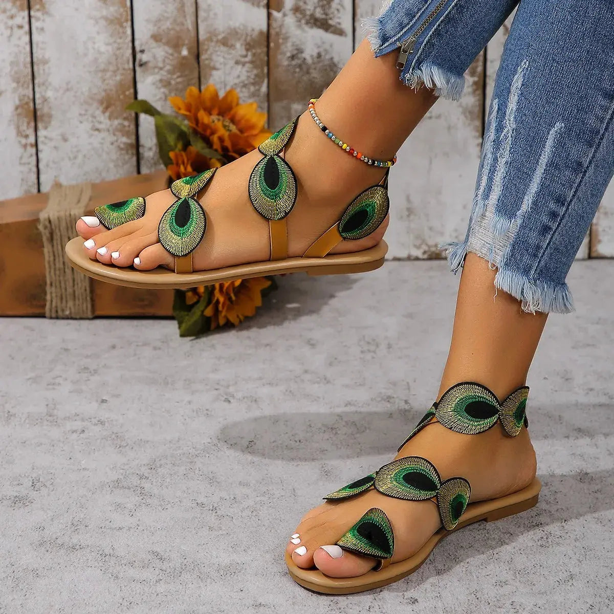 Embroidered Faux Flower Fashion Sandals Flats Every day wear Slippers Natalia Home Fashion Natalia Home Fashion
