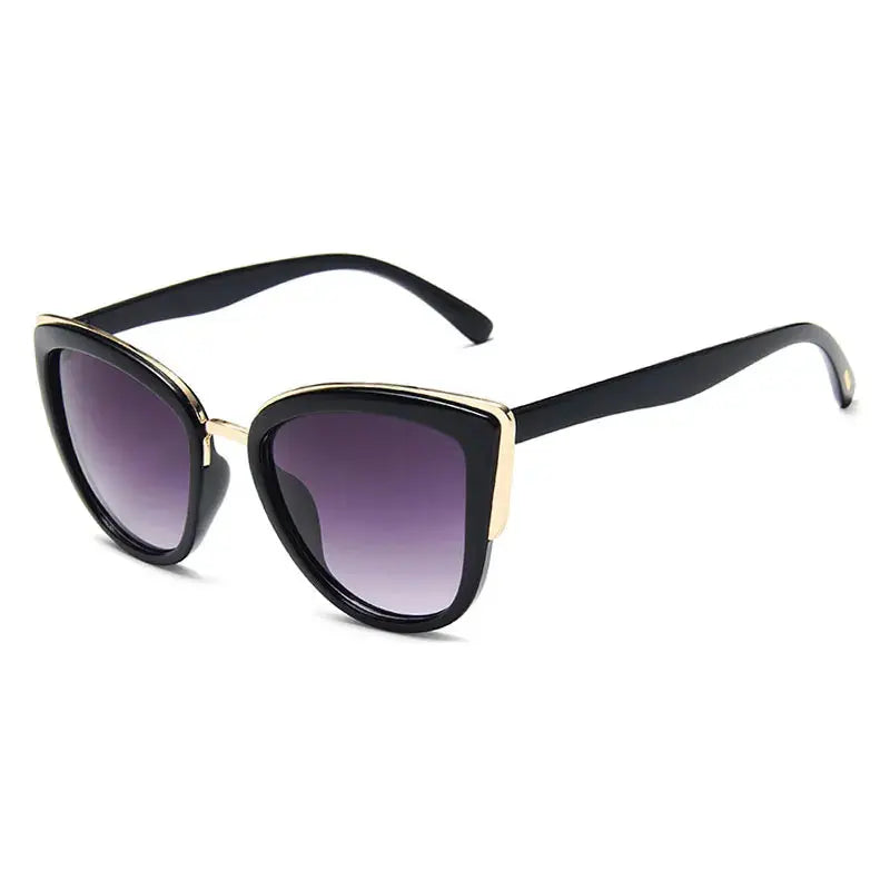 Fashion Cat eye Sunglasses Women Vintage Gradient Glasses Retro Cat Eye Sun Glasses For Female Eyewear UV400 Natalia Home Fashion with-pouch-and-cloth-black-gradient-gray Natalia Home Fashion