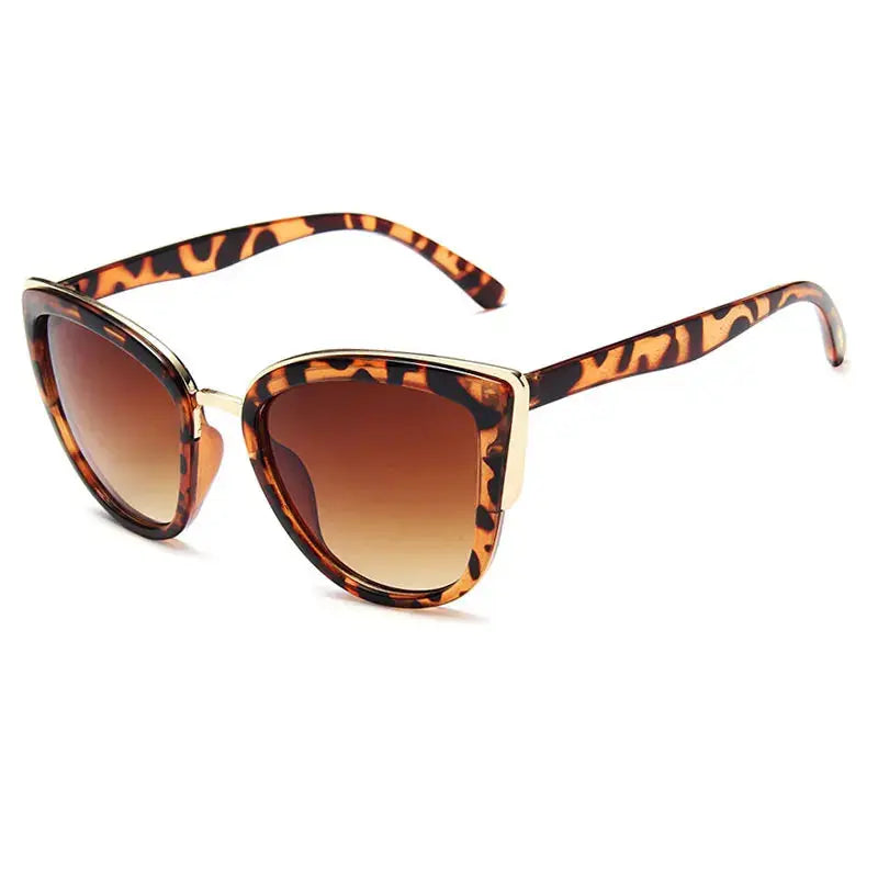 Fashion Cat eye Sunglasses Women Vintage Gradient Glasses Retro Cat Eye Sun Glasses For Female Eyewear UV400 Natalia Home Fashion with-pouch-and-cloth-leopard-gradient-tea Natalia Home Fashion