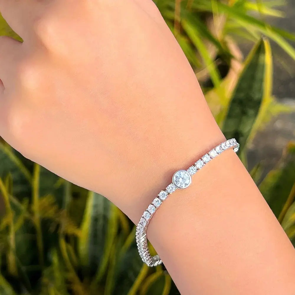 Fashion Heart Cubic Zirconia Stone Bracelet for Women Bridal Wedding Engagement Party Jewelry Natalia Home Fashion Natalia Home Fashion