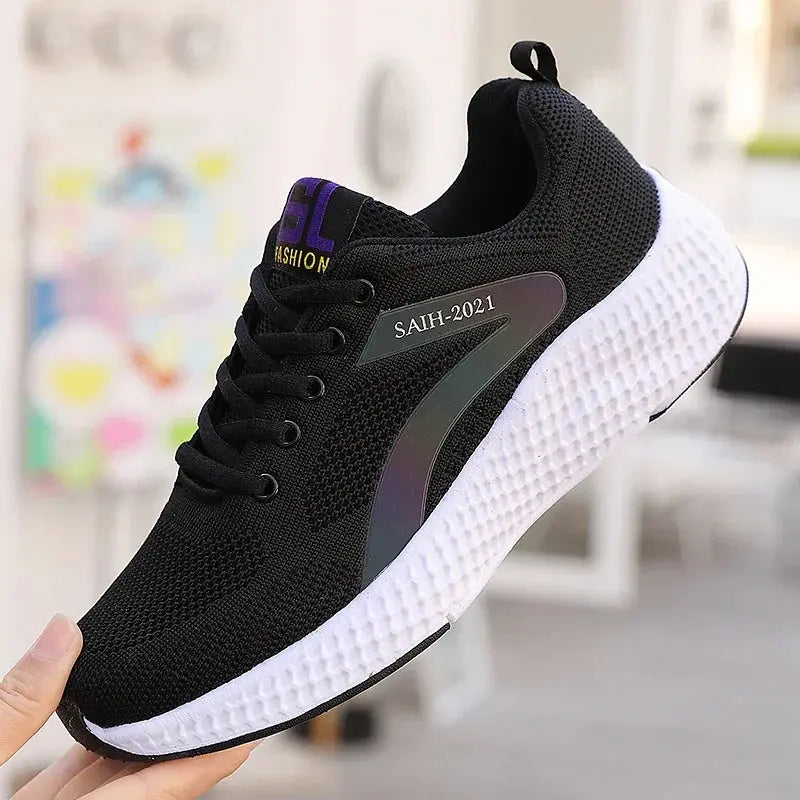 Fashion Reflective Design Athletics Running Shoes Women Breathable Soft Casual Sneakers Ladies Non-slip Comfortable Jogging Shoes Natalia Home Fashion Natalia Home Fashion