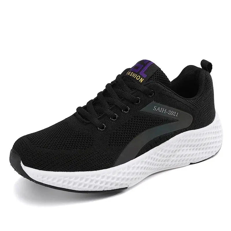 Fashion Reflective Design Athletics Running Shoes Women Breathable Soft Casual Sneakers Ladies Non-slip Comfortable Jogging Shoes Natalia Home Fashion Black-41 Natalia Home Fashion