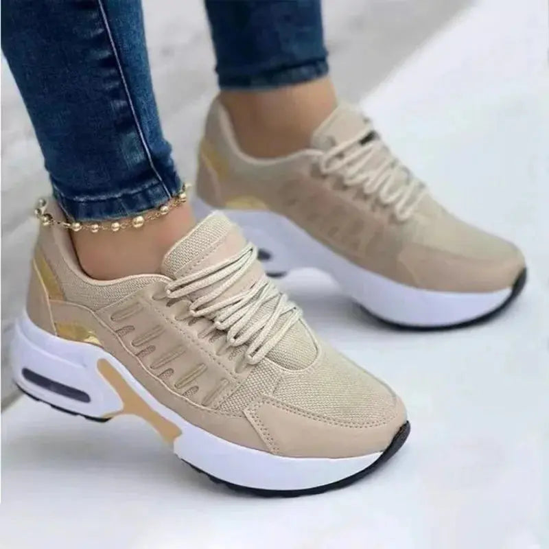 Fashion Woman Vulcanize Platform Casual Sneakers Women Flats Mesh Breathable Running Walking Shoes Chunky Sports Shoe Natalia Home Fashion Natalia Home Fashion