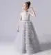 Flower Girl Dresses Gray Tulle Appliques Tiered Long Skirt Sleeveless For Wedding Birthday Party Banquet Princess Gowns Natalia Home Fashion  Natalia Home Fashion