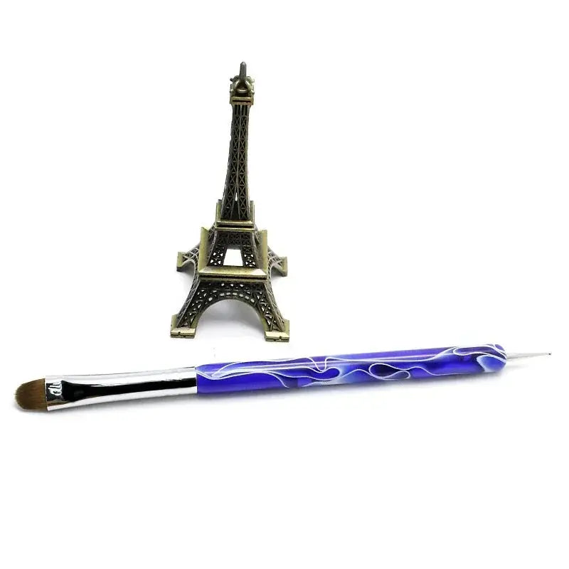 French Nail Art Brush Dual End Nail Art Dotting Pen Acrylic Drawing Rhinestone UV Gel Painting Manicure Tool Natalia Home Fashion Natalia Home Fashion