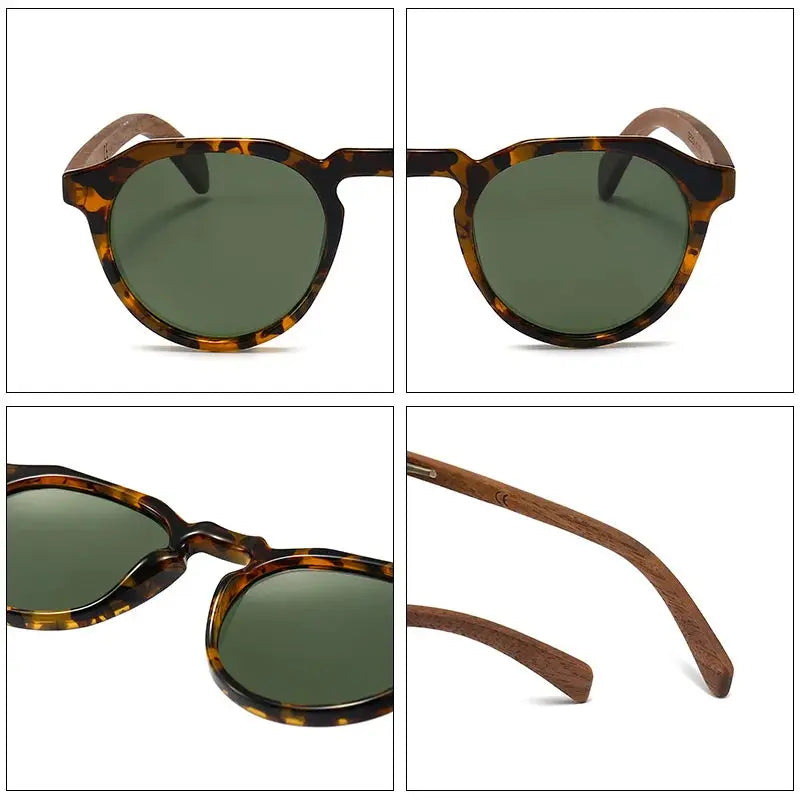 GCV Brand Advanced Walnut Wood Hawksbill Leopard Grain Frames Ultralight Sunglasses Men Women Female Polarized Delicate Fashion Natalia Home Fashion Natalia Home Fashion