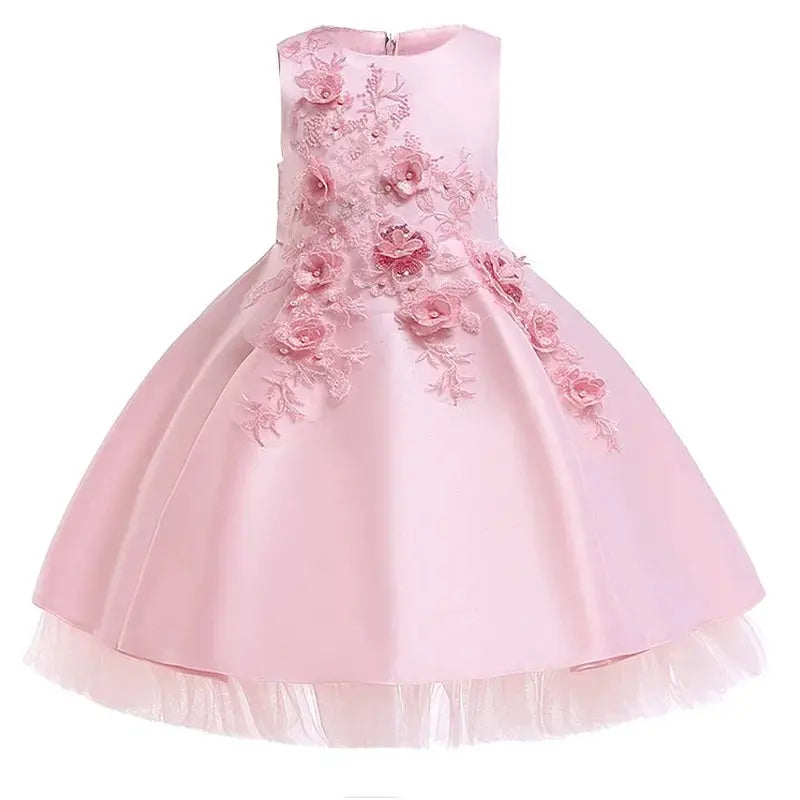 Girl Party Dress Kids Clothes For Girls Princess Elegant Clothes Luxury Gown Embroidery Pageant Dress Natalia Home Fashion Peach-pink-110-3-4years Natalia Home Fashion
