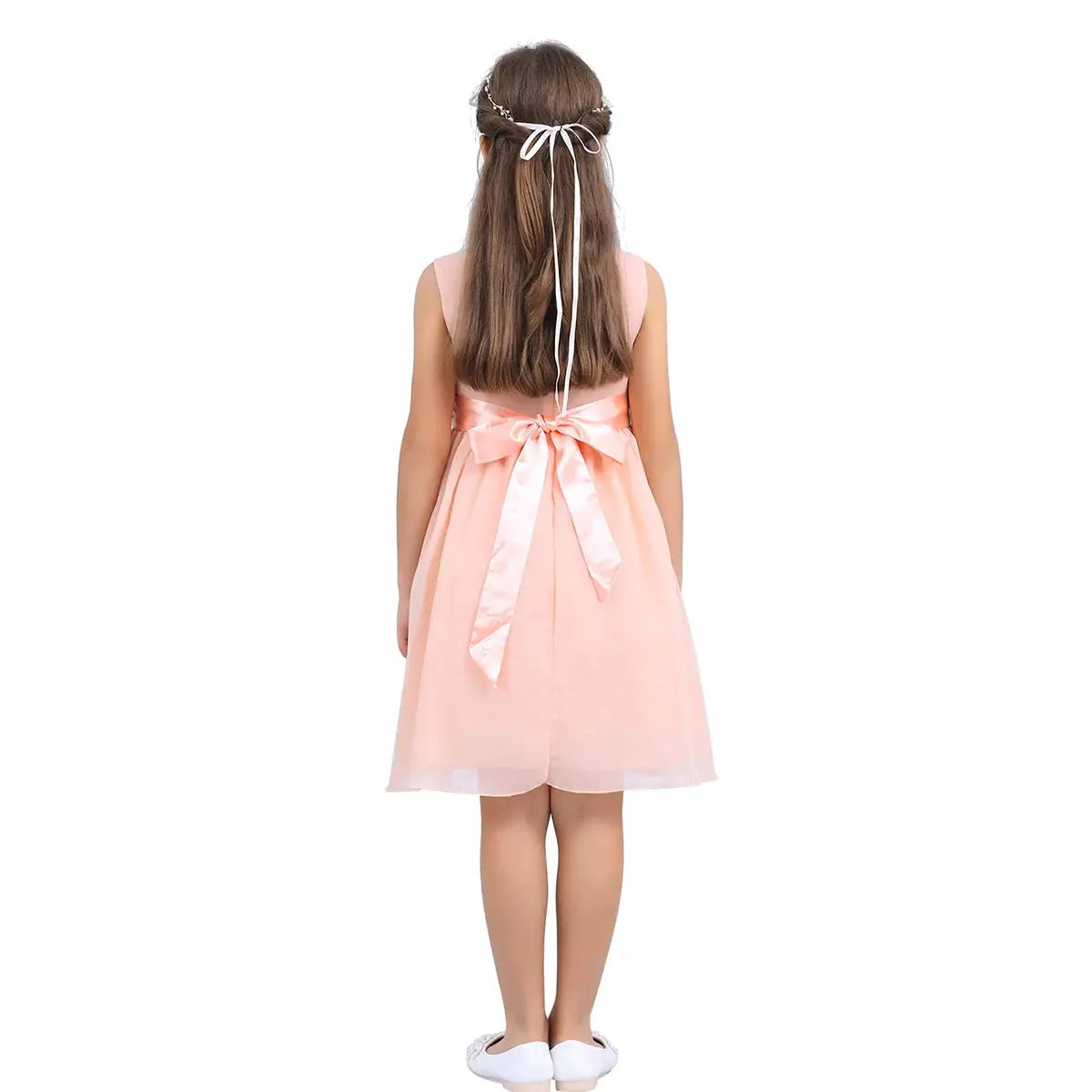 Girls Bridesmaid Dresses Teenage Birthday Party Tutu Sleeveless Dress Elegant Flower Princess Ball Gown for Kids Graduation Prom Natalia Home Fashion Natalia Home Fashion
