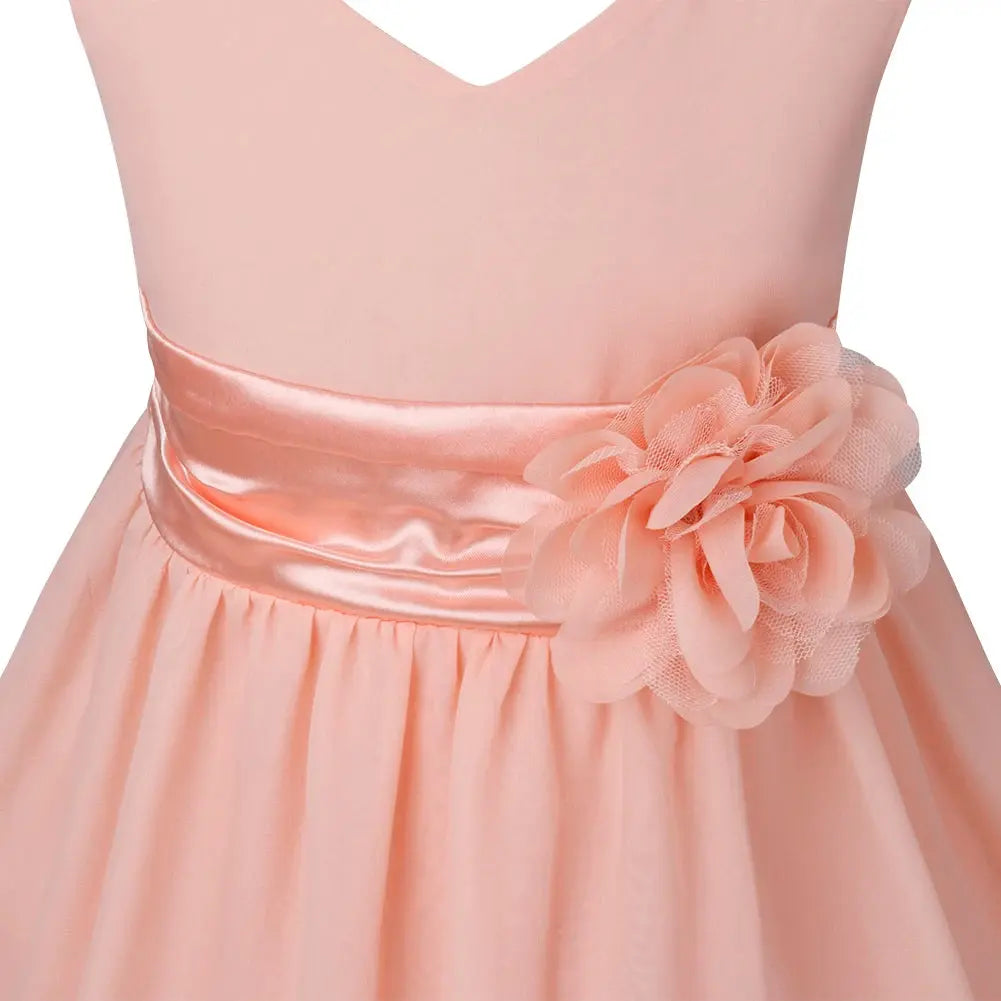 Girls Bridesmaid Dresses Teenage Birthday Party Tutu Sleeveless Dress Elegant Flower Princess Ball Gown for Kids Graduation Prom Natalia Home Fashion Natalia Home Fashion