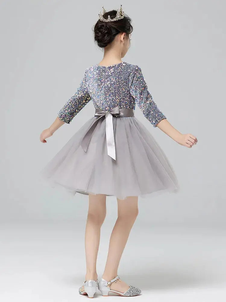 Girls Princess Breathable Shining Evening Dress Children Birthday Photography Wear Kids Piano Party Prom Performance Costume Natalia Home Fashion Natalia Home Fashion