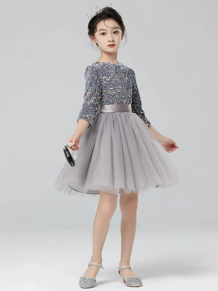 Girls Princess Breathable Shining Evening Dress Children Birthday Photography Wear Kids Piano Party Prom Performance Costume Natalia Home Fashion Natalia Home Fashion