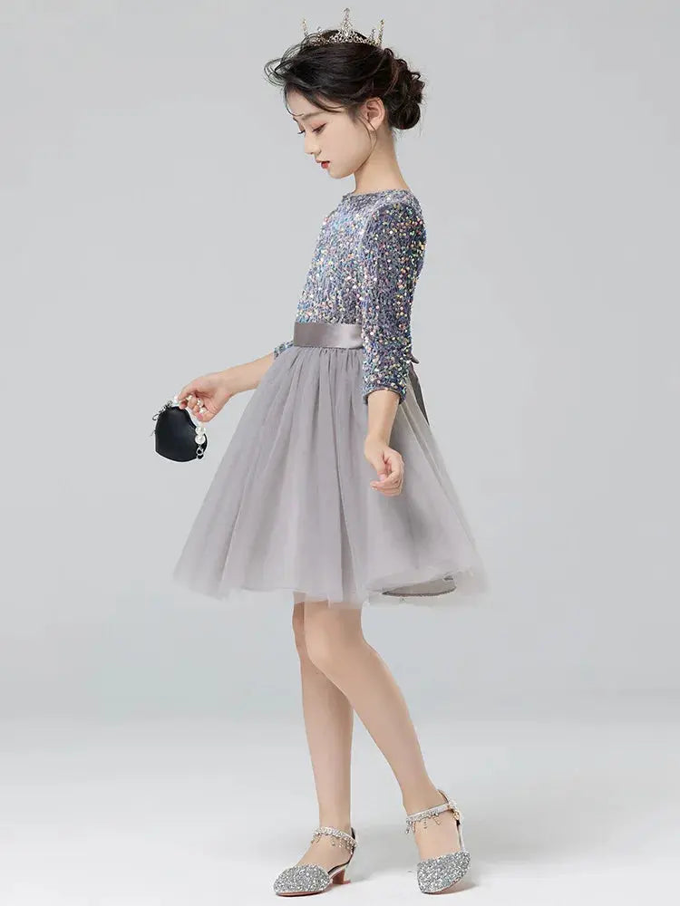 Girls Princess Breathable Shining Evening Dress Children Birthday Photography Wear Kids Piano Party Prom Performance Costume Natalia Home Fashion Natalia Home Fashion