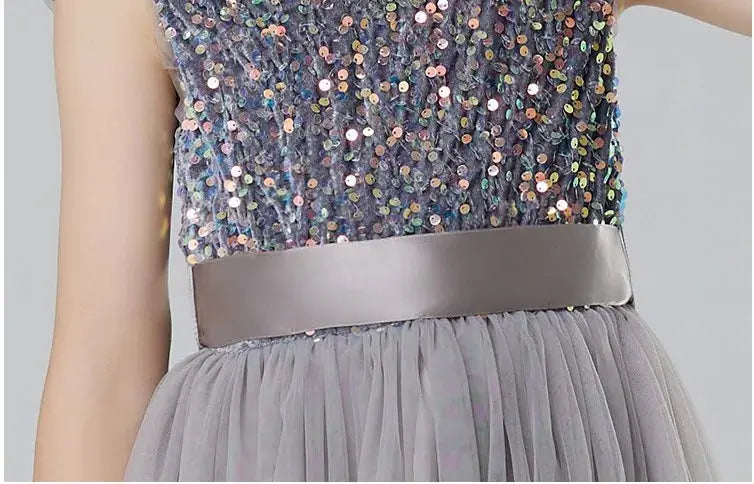 Girls Princess Breathable Shining Evening Dress Children Birthday Photography Wear Kids Piano Party Prom Performance Costume Natalia Home Fashion Natalia Home Fashion
