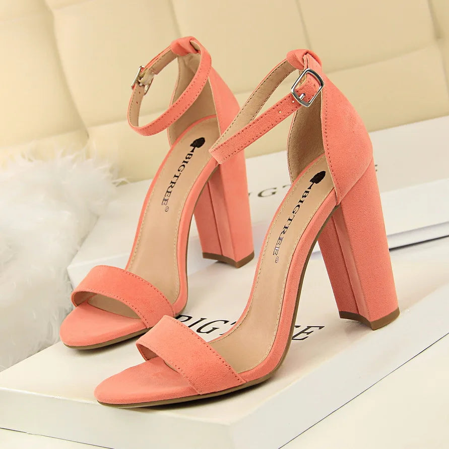 Sexy High Heels Women Pumps Comfort Women Shoes Block Heels Ladies Shoes Buckle Women Heels Female Shoes Women Sandals