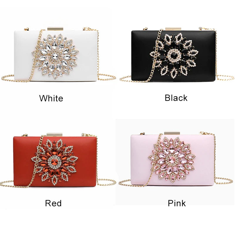 Women Clutch Bag Wedding Clutch Purse Bridal Evening Crystal Summer Bags for Women Luxury Small Crossbody Bags