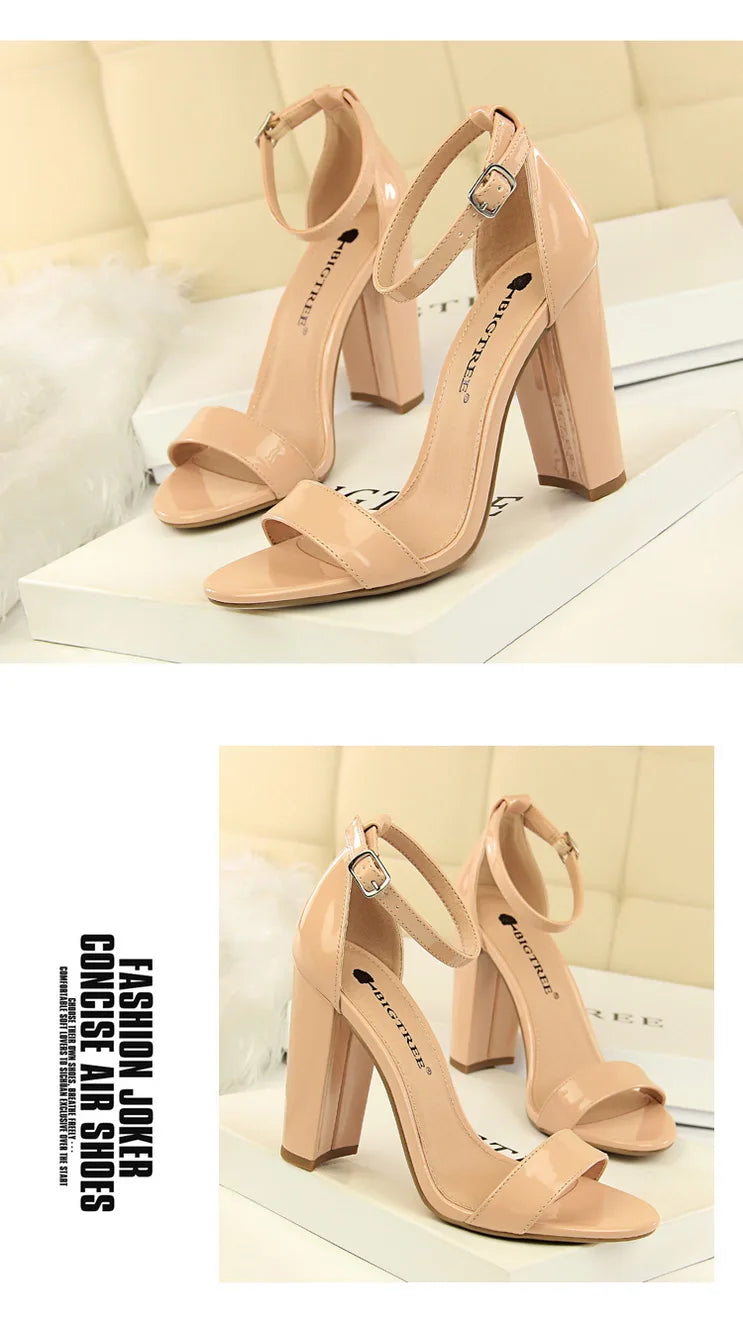 Sexy High Heels Women Pumps Comfort Women Shoes Block Heels Ladies Shoes Buckle Women Heels Female Shoes Women Sandals