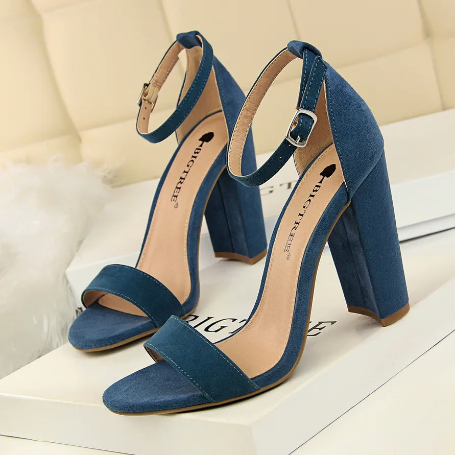 Sexy High Heels Women Pumps Comfort Women Shoes Block Heels Ladies Shoes Buckle Women Heels Female Shoes Women Sandals