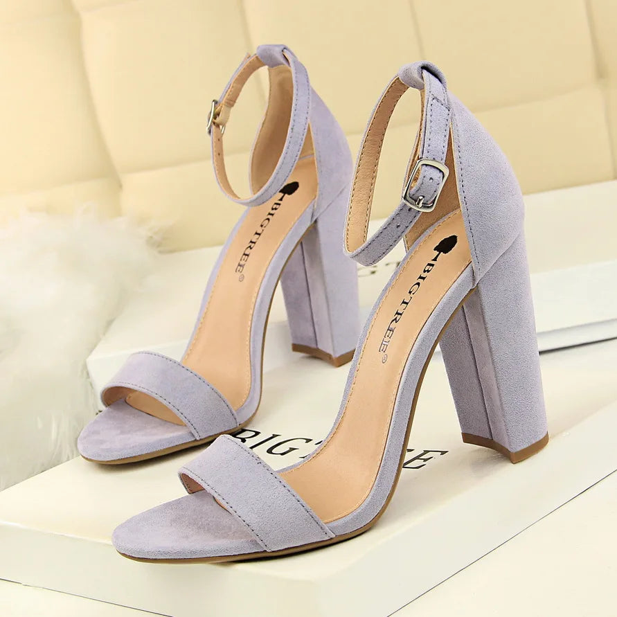 Sexy High Heels Women Pumps Comfort Women Shoes Block Heels Ladies Shoes Buckle Women Heels Female Shoes Women Sandals