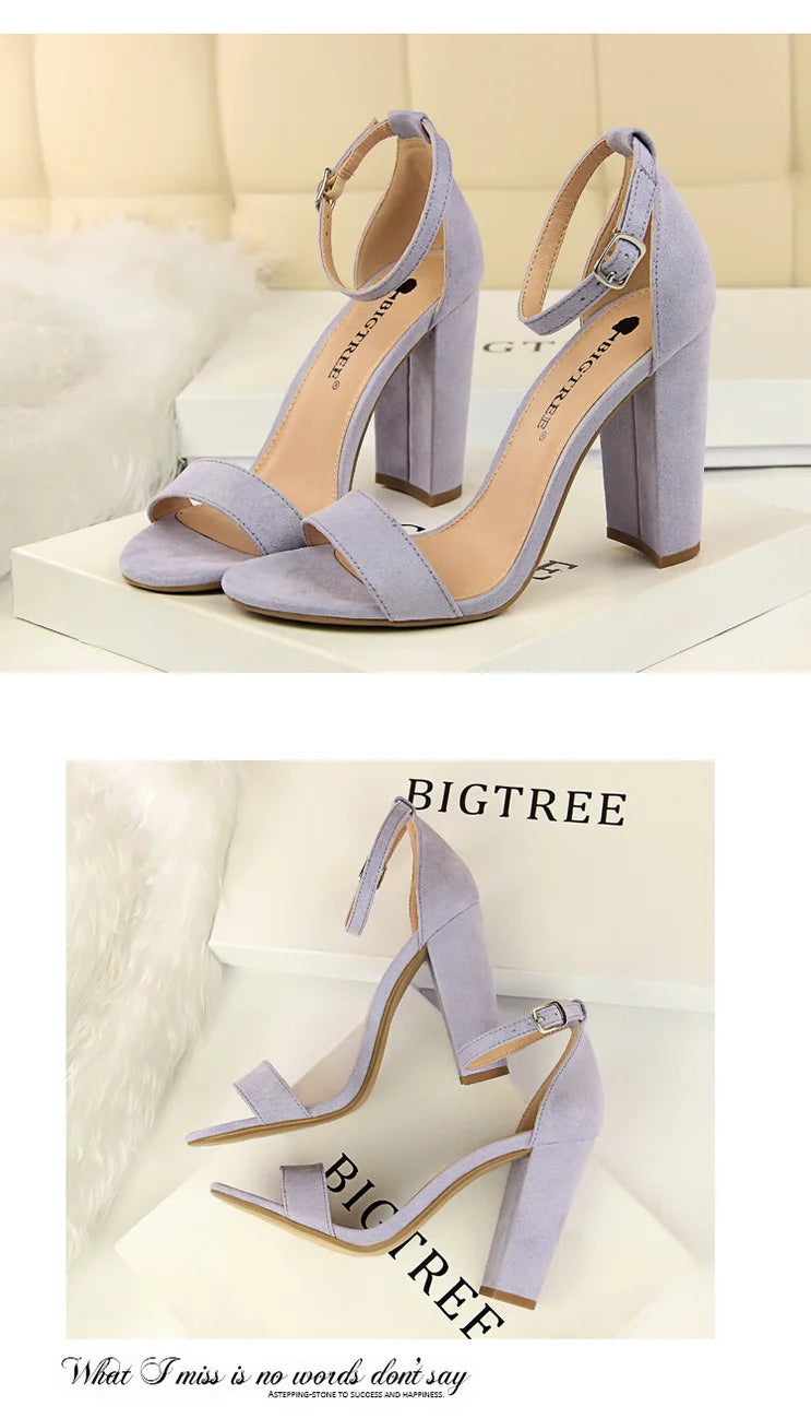 Sexy High Heels Women Pumps Comfort Women Shoes Block Heels Ladies Shoes Buckle Women Heels Female Shoes Women Sandals