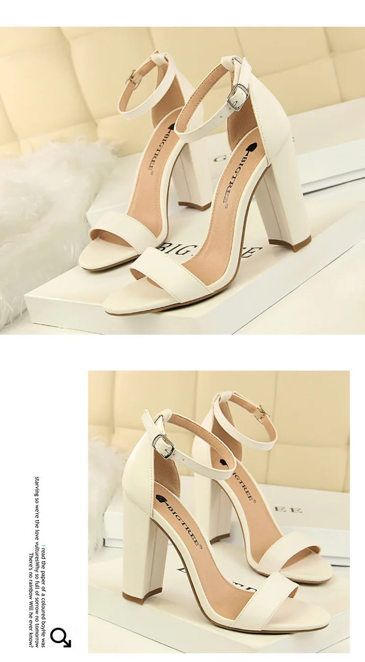 Sexy High Heels Women Pumps Comfort Women Shoes Block Heels Ladies Shoes Buckle Women Heels Female Shoes Women Sandals