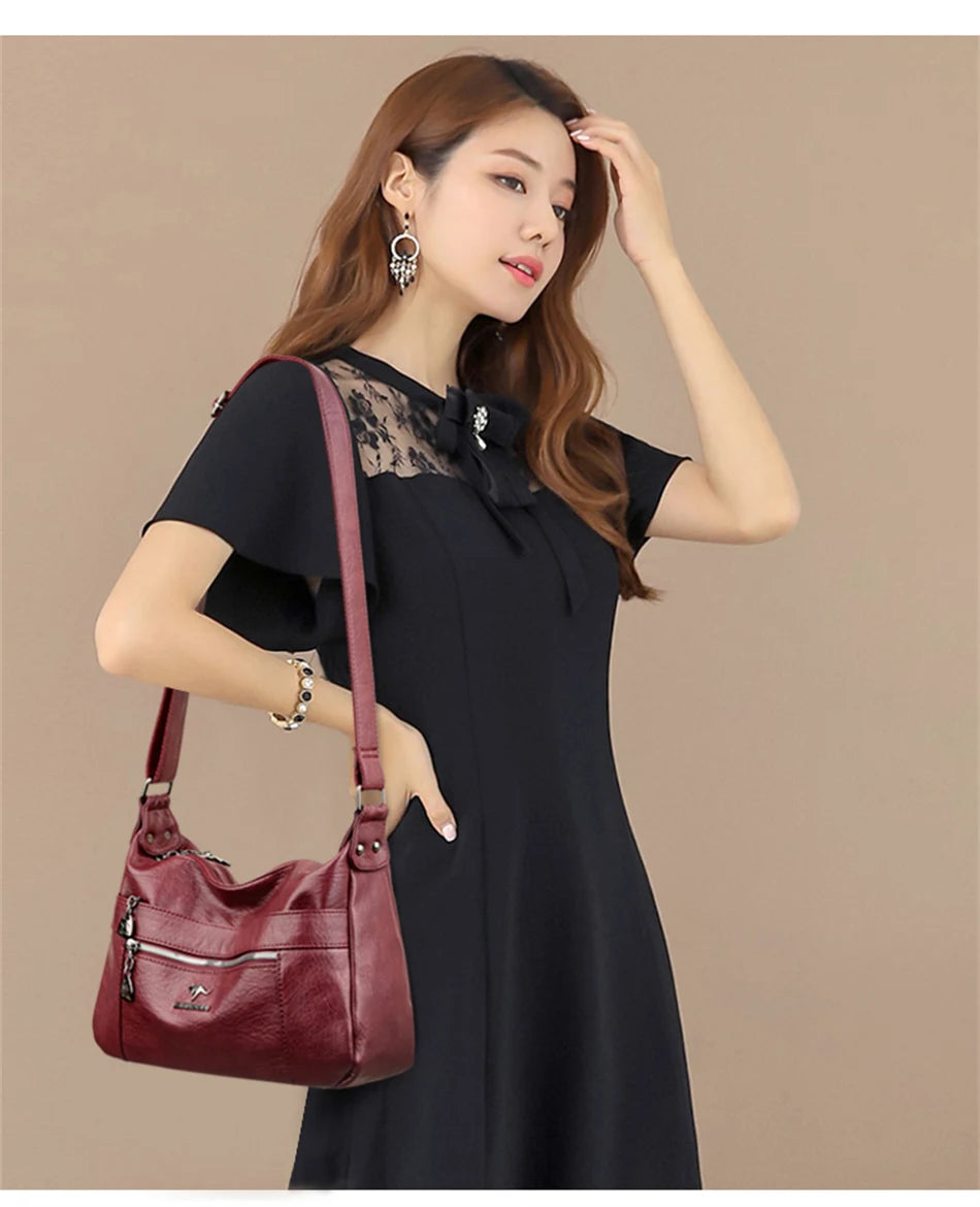 Genuine Brand Leather Sac Luxury Handbags Purses Women Bags Designer Shoulder Crossbody Messenger Bags Female Hand Bag