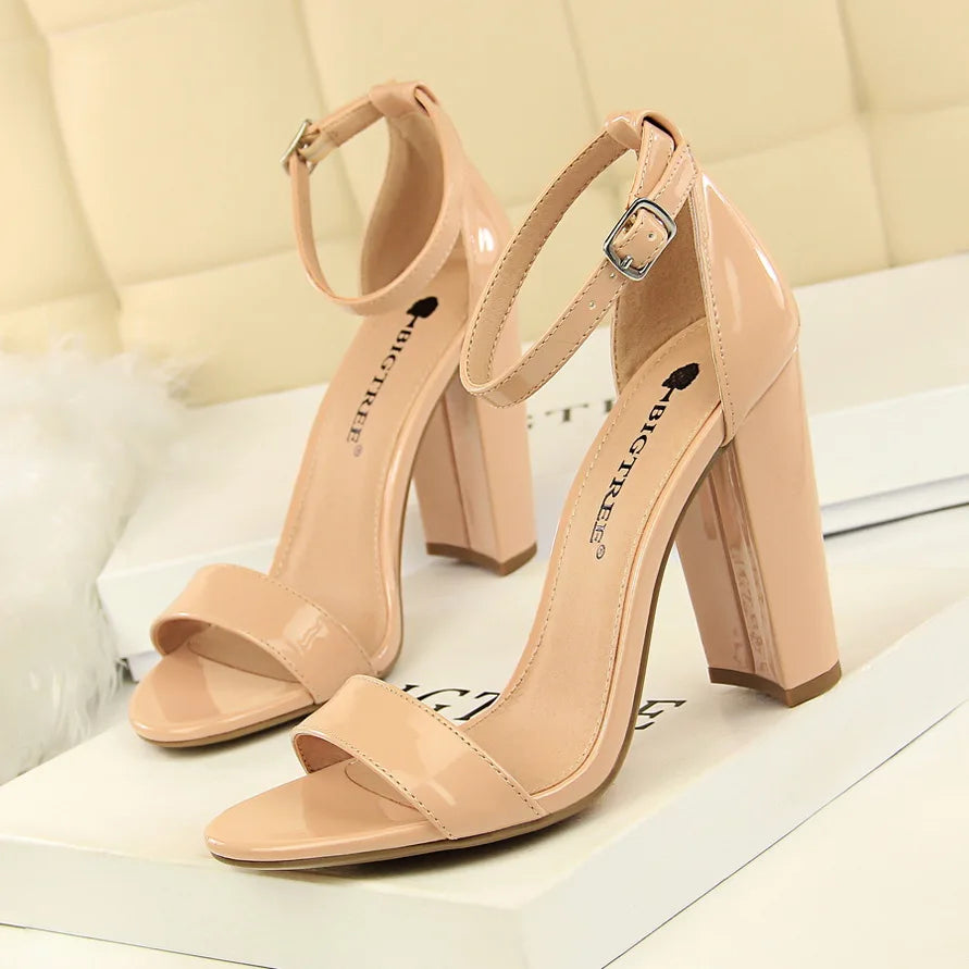 Sexy High Heels Women Pumps Comfort Women Shoes Block Heels Ladies Shoes Buckle Women Heels Female Shoes Women Sandals