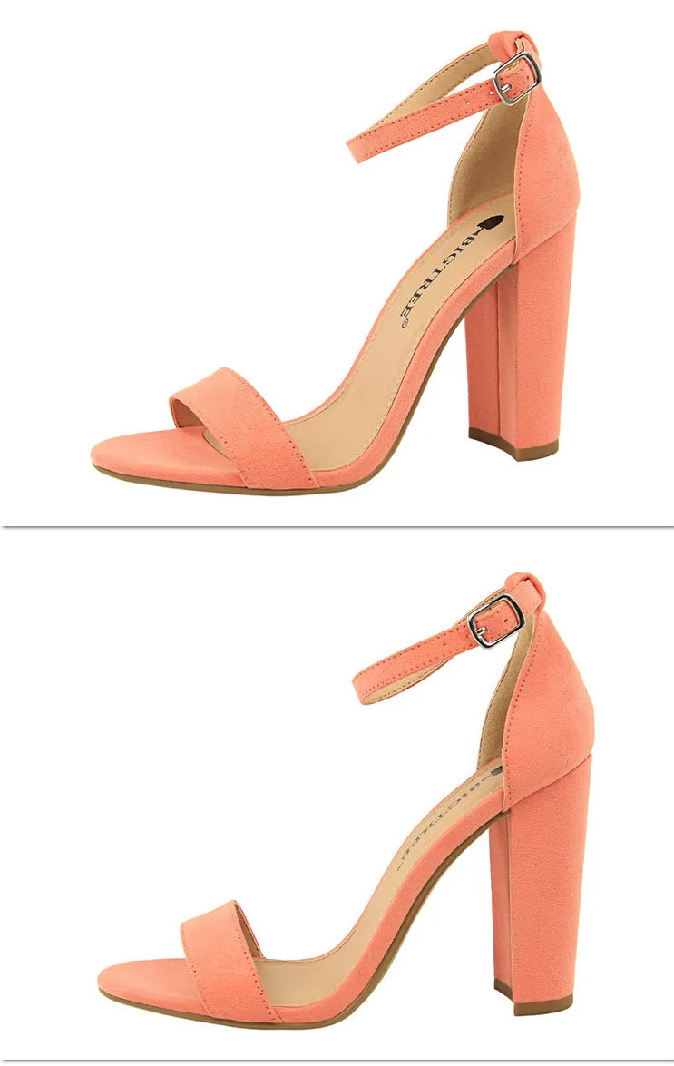 Sexy High Heels Women Pumps Comfort Women Shoes Block Heels Ladies Shoes Buckle Women Heels Female Shoes Women Sandals