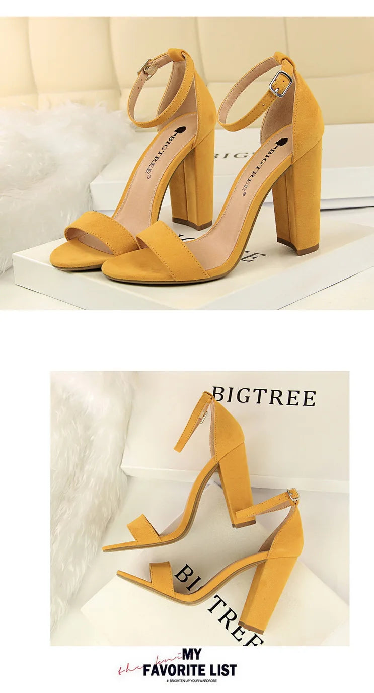 Sexy High Heels Women Pumps Comfort Women Shoes Block Heels Ladies Shoes Buckle Women Heels Female Shoes Women Sandals