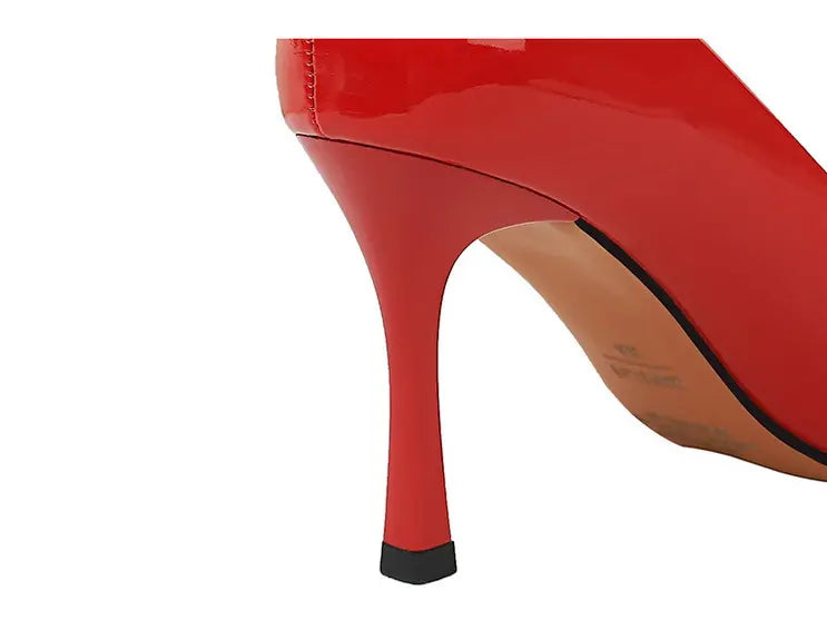 Shoes Square Toe Women Patent Leather High Heels stiletto shoes Career Office Shoes Sexy Party Shoes Women My Store Heels Natalia Home Fashion