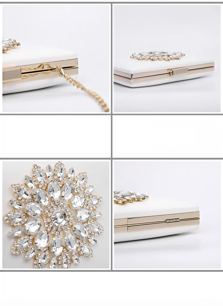 Women Clutch Bag Wedding Clutch Purse Bridal Evening Crystal Summer Bags for Women Luxury Small Crossbody Bags