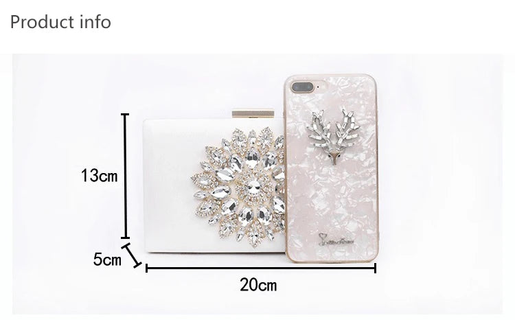 Women Clutch Bag Wedding Clutch Purse Bridal Evening Crystal Summer Bags for Women Luxury Small Crossbody Bags