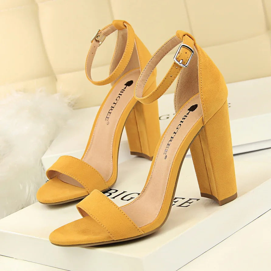 Sexy High Heels Women Pumps Comfort Women Shoes Block Heels Ladies Shoes Buckle Women Heels Female Shoes Women Sandals