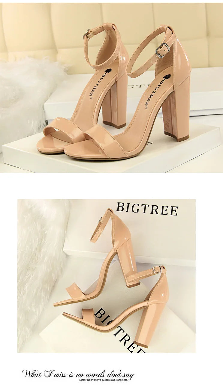 Sexy High Heels Women Pumps Comfort Women Shoes Block Heels Ladies Shoes Buckle Women Heels Female Shoes Women Sandals