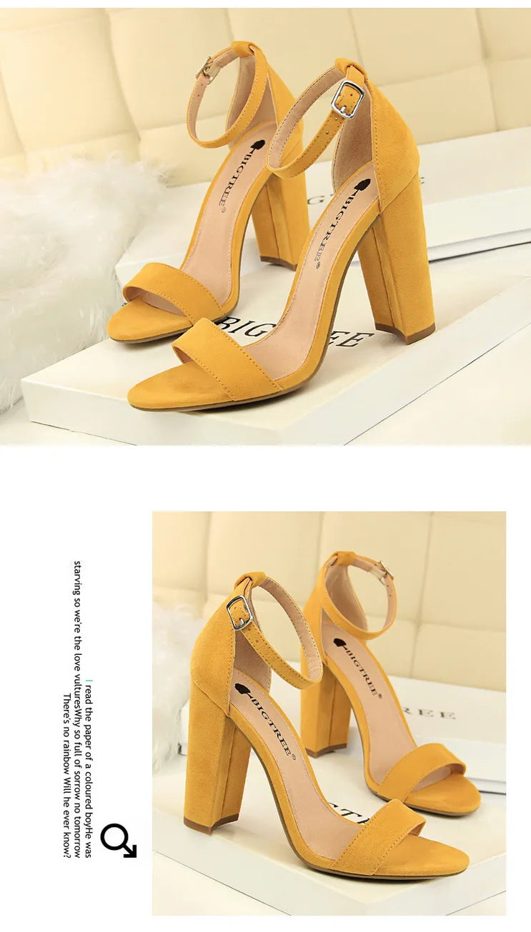Sexy High Heels Women Pumps Comfort Women Shoes Block Heels Ladies Shoes Buckle Women Heels Female Shoes Women Sandals