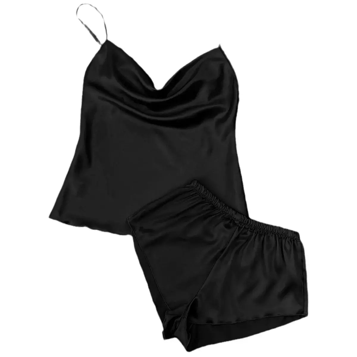 Ice Silk pajama Women's thin home Suspender Shorts set Sexy lightweight two-piece pajama set My Store