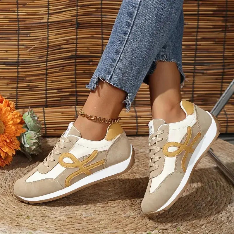 Lace Up Women Sneakers Mixed Colors Round Toe Ladies Casual Shoes Natalia Home Fashion Natalia Home Fashion
