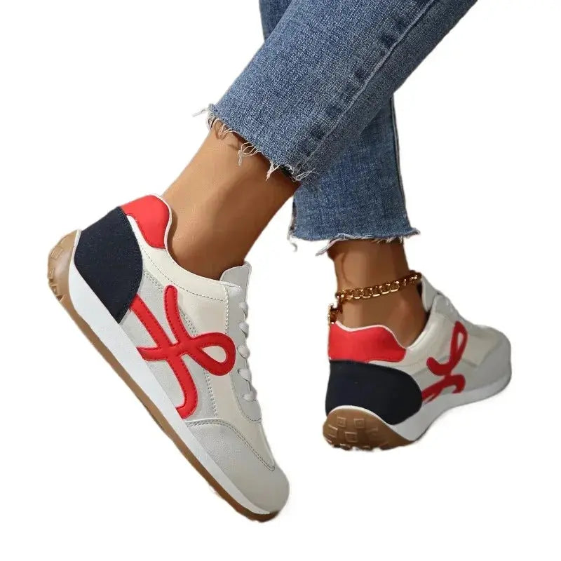 Lace Up Women Sneakers Mixed Colors Round Toe Ladies Casual Shoes Natalia Home Fashion Natalia Home Fashion