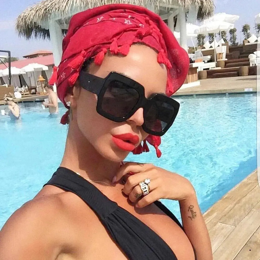 Large Frame Square Sunglasses Women's Brand Designer Fashion Sun Glasses Women Outdoor Travel Eyewear UV400 Natalia Home Fashion Natalia Home Fashion