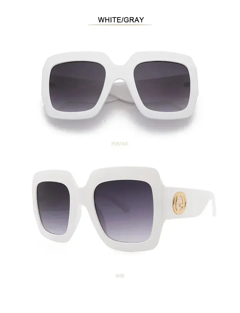 Large Frame Square Sunglasses Women's Brand Designer Fashion Sun Glasses Women Outdoor Travel Eyewear UV400 Natalia Home Fashion C2 Natalia Home Fashion