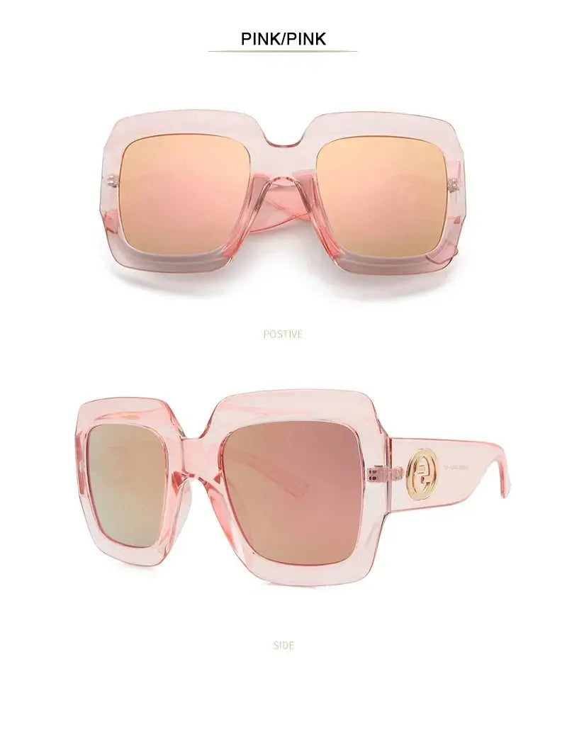 Large Frame Square Sunglasses Women's Brand Designer Fashion Sun Glasses Women Outdoor Travel Eyewear UV400 Natalia Home Fashion C4 Natalia Home Fashion