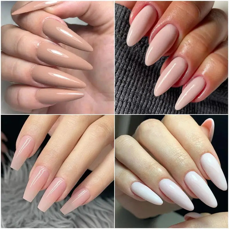 MEET ACROSS 8ML Quick Extension Nail Gel Nude Milk White Gel Nail Polish UV Semi Permanent Nails Art For Manicure Tools Natalia Home Fashion Natalia Home Fashion