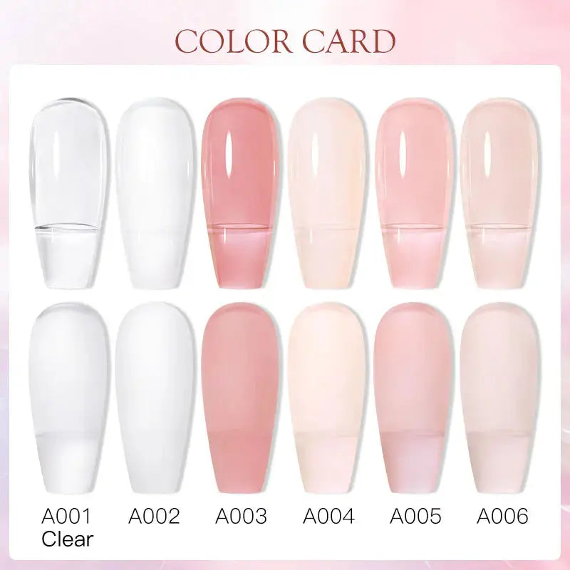 MEET ACROSS 8ML Quick Extension Nail Gel Nude Milk White Gel Nail Polish UV Semi Permanent Nails Art For Manicure Tools Natalia Home Fashion Natalia Home Fashion
