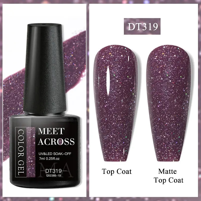 MEET ACROSS 8ML Quick Extension Nail Gel Nude Milk White Gel Nail Polish UV Semi Permanent Nails Art For Manicure Tools Natalia Home Fashion Color-Gel-DT319 Natalia Home Fashion
