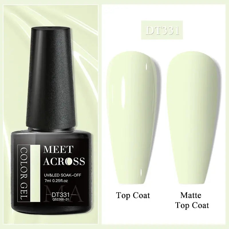 MEET ACROSS 8ML Quick Extension Nail Gel Nude Milk White Gel Nail Polish UV Semi Permanent Nails Art For Manicure Tools Natalia Home Fashion Color-Gel-DT331 Natalia Home Fashion