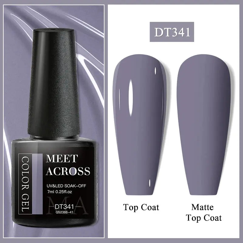 MEET ACROSS 8ML Quick Extension Nail Gel Nude Milk White Gel Nail Polish UV Semi Permanent Nails Art For Manicure Tools Natalia Home Fashion Color-Gel-DT341 Natalia Home Fashion